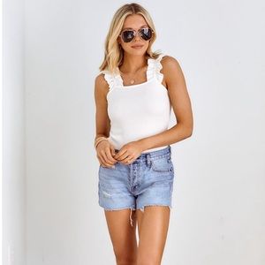 Opal Ruffled Trim Bodysuit